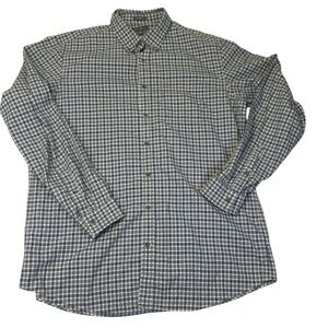 Eddie Bauer Mens LT Relaxed Fit Plaid Button Down Long Sleeve Shirt Cotton Sz LT